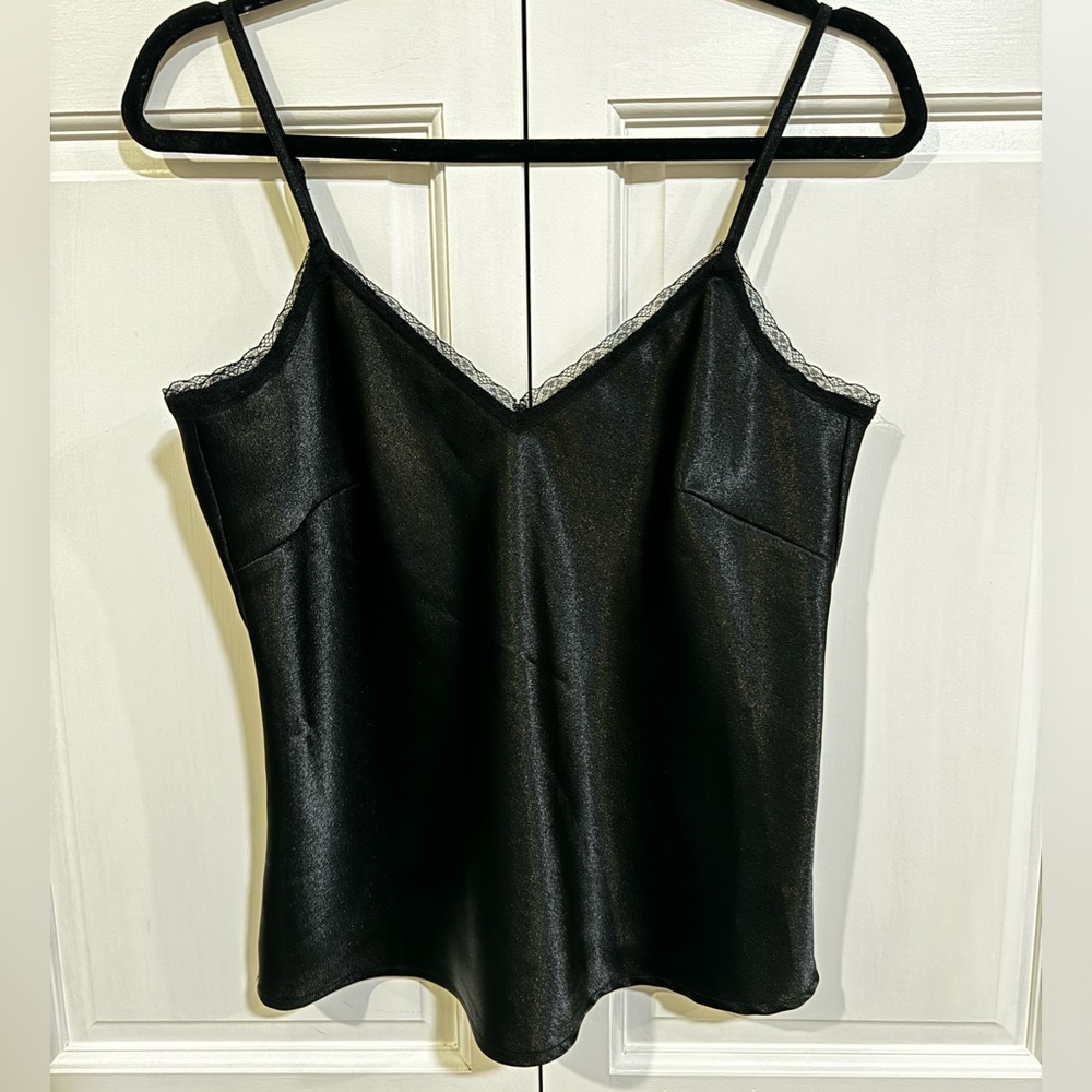 Black satin camisole, size small